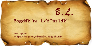 Bogdány László névjegykártya