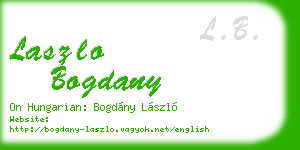 laszlo bogdany business card